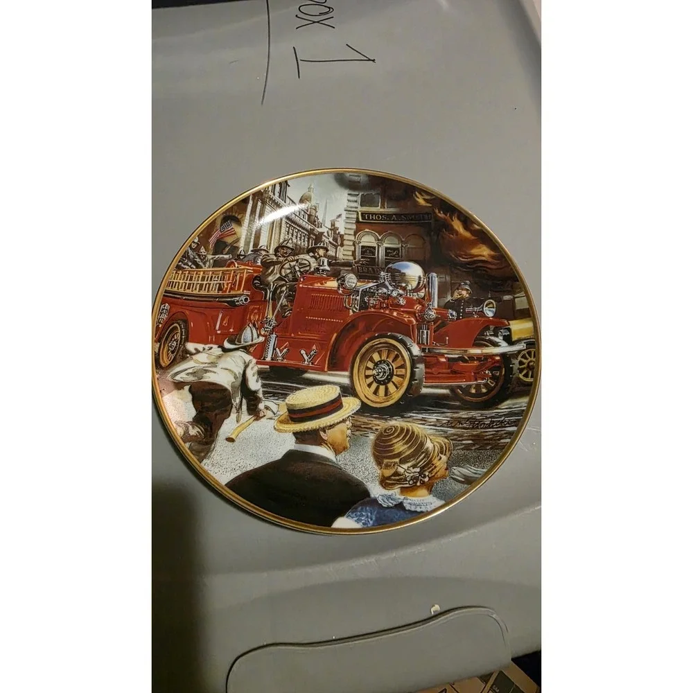 Franklin Mint National Fire Museum Plate The 1922 Ahrens-Fox Limited Edit #X1849